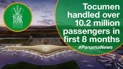 Tocumen handled over 10.2 million passengers in first 8 months